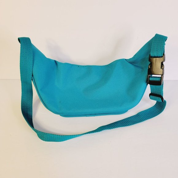 Nabisco Fanny Pack Turquoise Blue Adjustable Waist Belt Pouch Zipper Pockets - Picture 3 of 4